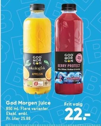 Bilka God morgen juice tilbud