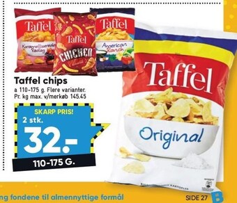 Bilka Taffel chips tilbud