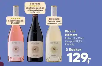 SuperBrugsen Piccini Memoro 3 x 75 cl. tilbud