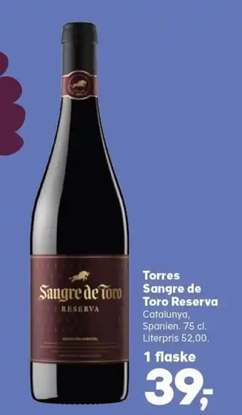 Torres Sangre de Toro Reserva 75 cl.