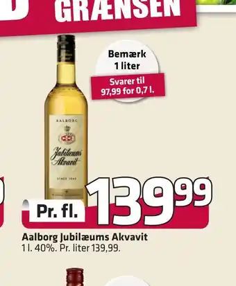 Fleggaard Aalborg jubilæums akvavit tilbud
