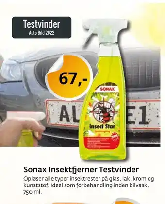 Sonax insektfjerner testvinder