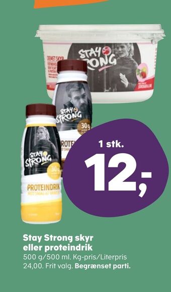 Kvickly Stay strong skyr eller proteindrik tilbud