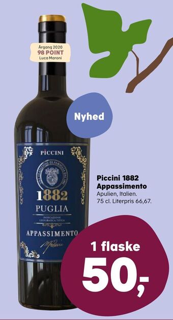 Kvickly Piccini 1882 appassimento tilbud