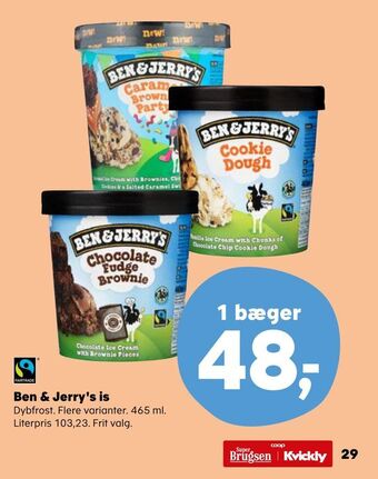 Kvickly Ben & jerry's is tilbud