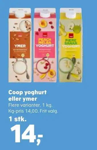 Kvickly Coop yoghurt eller ymer tilbud