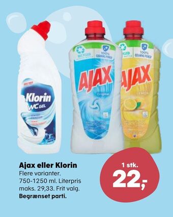 Kvickly Ajax eller klorin tilbud