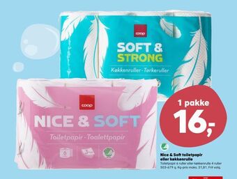 SuperBrugsen Nice & soft toiletpapir eller køkkenrulle tilbud