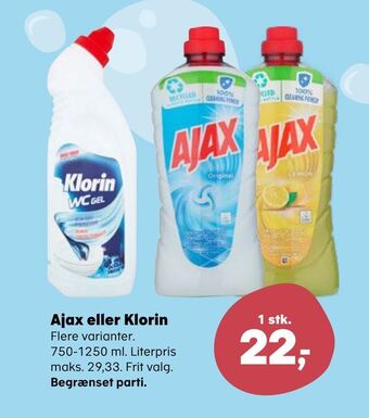 SuperBrugsen Ajax eller klorin tilbud