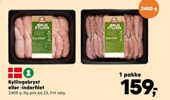 SuperBrugsen Kyllingebryst eller -inderfilet tilbud