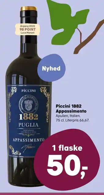 SuperBrugsen Piccini 1882 appassimento tilbud