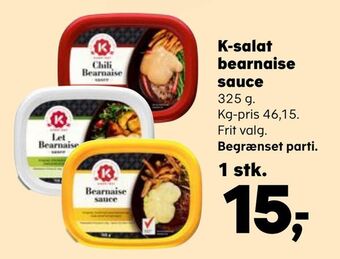 SuperBrugsen K-salat bearnaise sauce tilbud