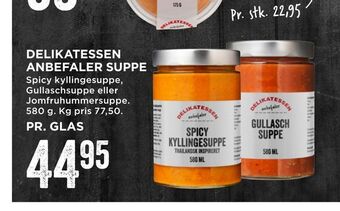 MENY Delikatessen anbefaler suppe tilbud