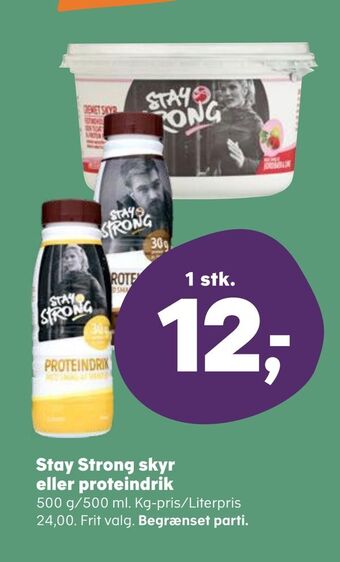 SuperBrugsen Stay strong skyr eller proteindrik tilbud