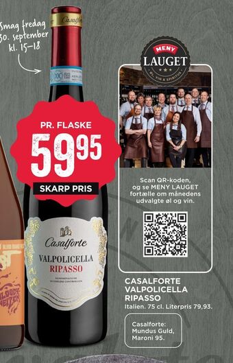 MENY Casalforte valpolicella ripasso tilbud