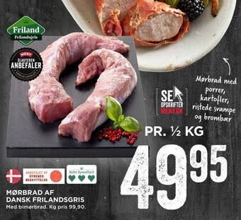 MENY Mørbrad af dansk frilandsgris tilbud