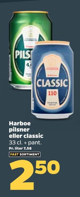 Netto Harboe pilsner eller classic tilbud