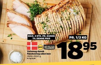 Netto Velsmag dansk flæskesteg uden ben tilbud