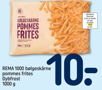 REMA 1000 Rema 1000 bølgeskårne pommes frites dybfrost tilbud