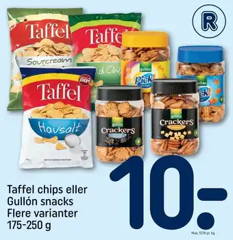 REMA 1000 Taffel chips eller gullón snacks tilbud