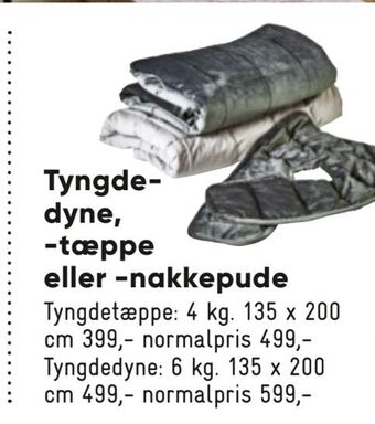Bilka Tyngdedyne, -tæppe eller -nakkepude tilbud