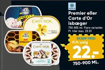 Bilka Premier eller carte d'or isbæger tilbud