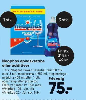 Bilka Neophos opvasketabs eller additiver tilbud