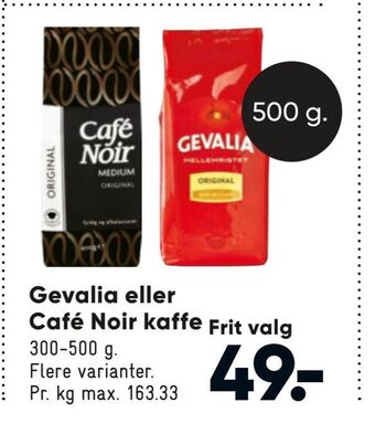 Bilka Gevalia eller café noir kaffe tilbud