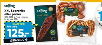 Bilka Xxl spareribs eller pølser tilbud