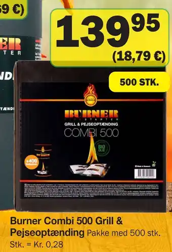 Købmandsgården Burner combi 500 grill & pejseoptænding tilbud