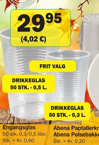 Købmandsgården Engangsglas tilbud