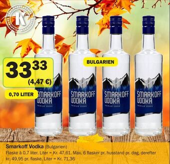 Købmandsgården Smarkoff vodka tilbud
