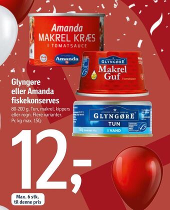 Føtex Glyngøre eller amanda fiskekonserves tilbud