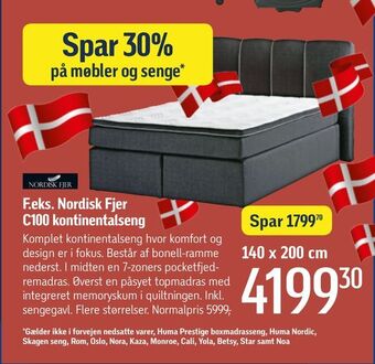 Føtex Nordisk fjer c100 kontinentalseng tilbud