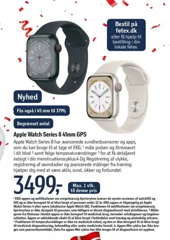 Føtex Apple watch series 8 41mm gps tilbud