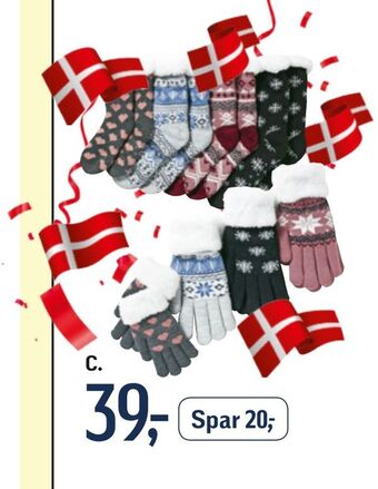 Handsker eller hyggesokker med plysfor