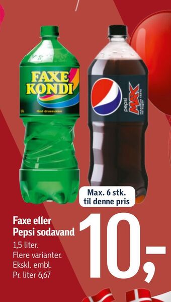 Føtex Faxe eller pepsi sodavand tilbud