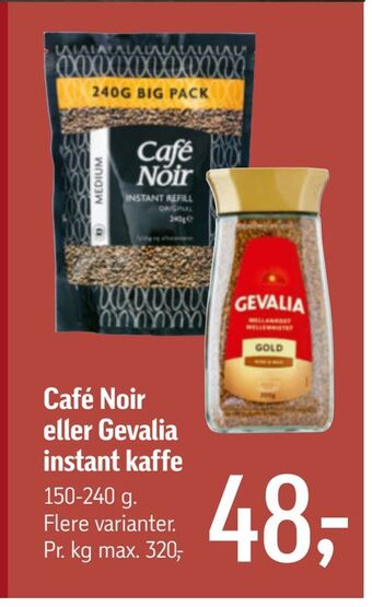 Føtex Café noir eller gevalia instant kaffe tilbud