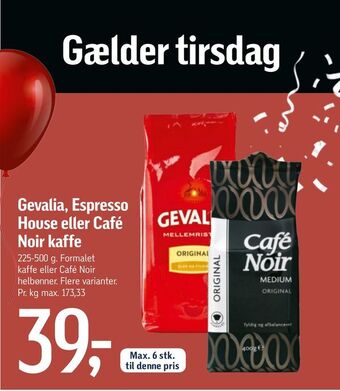 Føtex Gevalia, espresso house eller café noir kaffe tilbud
