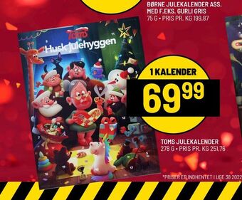 Priss Toms julekalender tilbud
