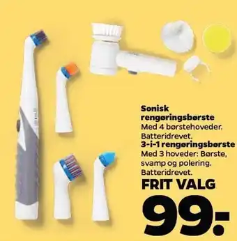 Netto Sonisk rengøringsbørste el. 3-i-1 rengøringsbørste tilbud
