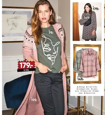 Bilka Øreringe, t-shirt, cardigan, jeans, tunika, bæltetaske, skjorte tilbud