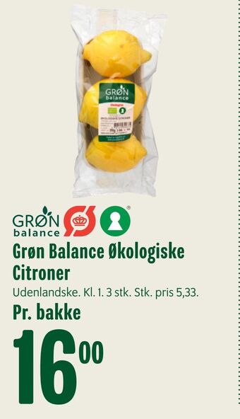 Min Købmand Grøn balance økologiske citroner tilbud