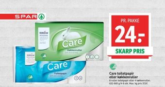 SPAR Care toiletpapir eller køkkenruller tilbud