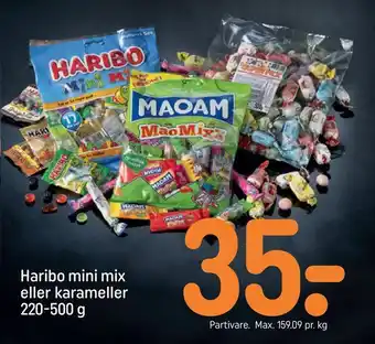 REMA 1000 Haribo mini mix eller karameller tilbud