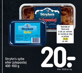 REMA 1000 Stryhn's sylte eller julepostej tilbud