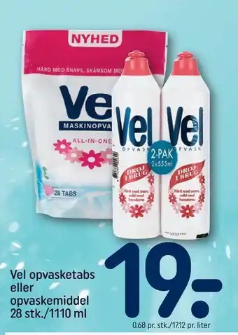 REMA 1000 Vel opvasketabs eller opvaskemiddel tilbud