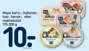 REMA 1000 Mayo karry-, italiensk-, tun-, hønse-, eller makrelsalat tilbud