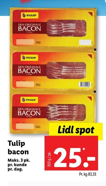 Lidl Tulip bacon tilbud