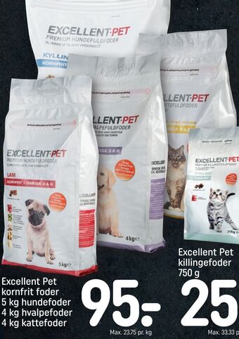 REMA 1000 Excellent pet kornfrit foder tilbud